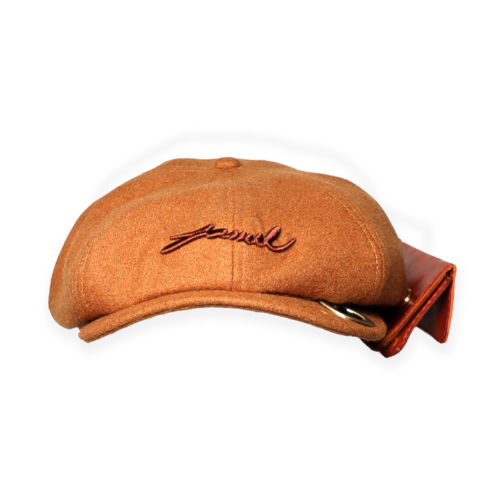 Signature "Jamel" Newsboy Hat w/ Leather Lighter Side Pouch