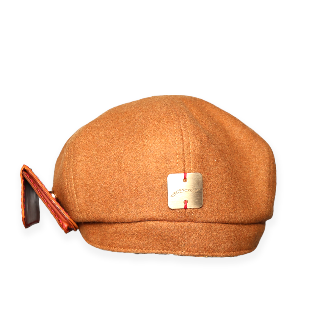 Signature "Jamel" Newsboy Hat w/ Leather Lighter Side Pouch